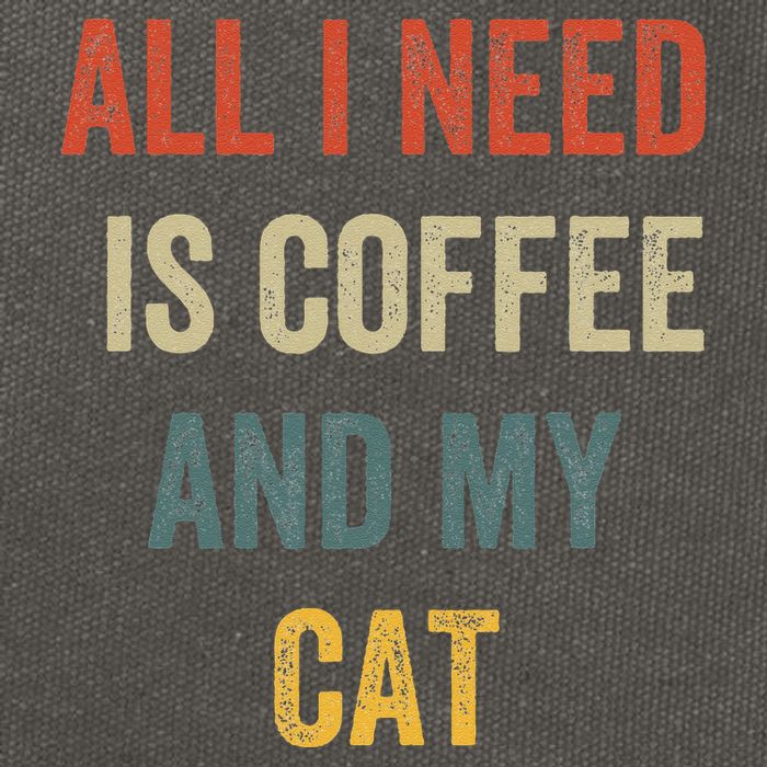 All I Need Is Coffee And My Cat Cotton Canvas Backpack