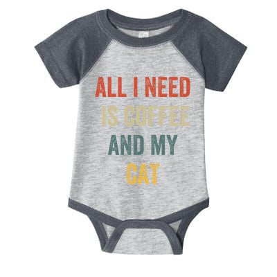 All I Need Is Coffee And My Cat Infant Baby Jersey Bodysuit