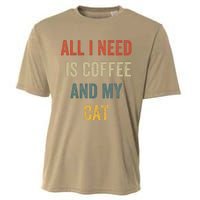 All I Need Is Coffee And My Cat Cooling Performance Crew T-Shirt