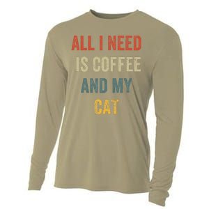 All I Need Is Coffee And My Cat Cooling Performance Long Sleeve Crew