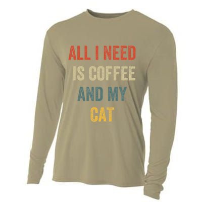All I Need Is Coffee And My Cat Cooling Performance Long Sleeve Crew