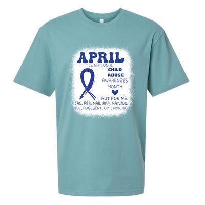 April Is National Abuse Prevention Month Awareness Meaningful Gift Sueded Cloud Jersey T-Shirt