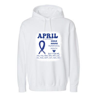 April Is National Abuse Prevention Month Awareness Meaningful Gift Garment-Dyed Fleece Hoodie