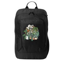 All I Need Is Coffee And Plants Funny Skeleton Gardening Lover City Backpack