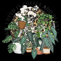 All I Need Is Coffee And Plants Funny Skeleton Gardening Lover 16 in Basic Backpack