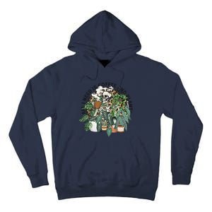 All I Need Is Coffee And Plants Funny Skeleton Gardening Lover Tall Hoodie