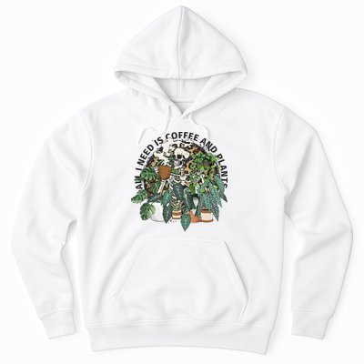 All I Need Is Coffee And Plants Funny Skeleton Gardening Lover Hoodie