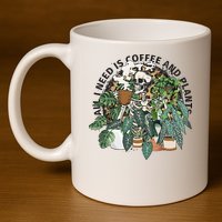 All I Need Is Coffee And Plants Funny Skeleton Gardening Lover 11oz C Handle Ceramic Mug