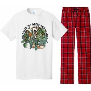 All I Need Is Coffee And Plants Funny Skeleton Gardening Lover Pajama Set