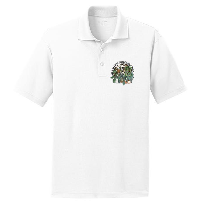 All I Need Is Coffee And Plants Funny Skeleton Gardening Lover PosiCharge RacerMesh Polo