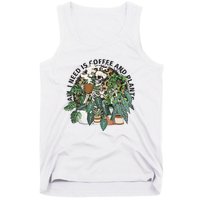 All I Need Is Coffee And Plants Funny Skeleton Gardening Lover Tank Top