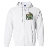 All I Need Is Coffee And Plants Funny Skeleton Gardening Lover Full Zip Hoodie