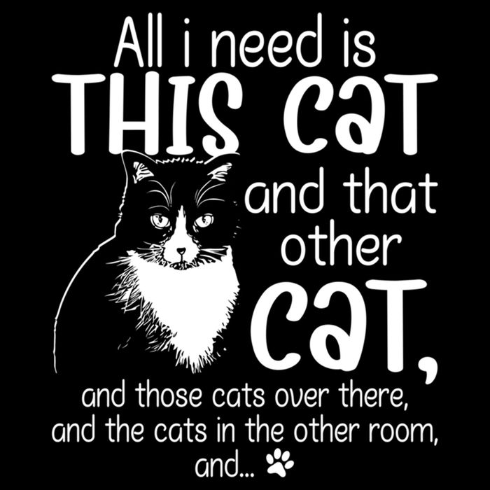 All I Need Is This Cat And That Other Cat And Those Cats Funny Gift Sustainable Bucket Hat