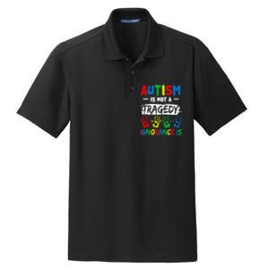 Autism Is Not A Tragedy Ignorance Is Autism Awareness Puzzle Dry Zone Grid Polo