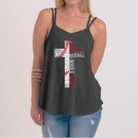 All I Need Is Baseball & Jesus Christian Cross Faith Women's Strappy Tank