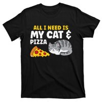 All I Need is Pizza and my Cat Cute Funny Cats Lover T-Shirt