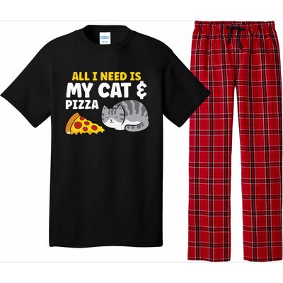 All I Need is Pizza and my Cat Cute Funny Cats Lover Pajama Set