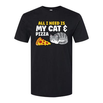 All I Need is Pizza and my Cat Cute Funny Cats Lover Softstyle CVC T-Shirt