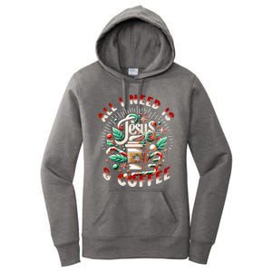 All I Need Is Coffee And Jesus Candy Cane Christmas Women's Pullover Hoodie