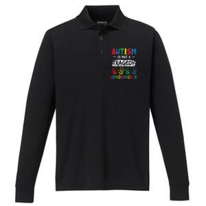 Autism Is Not A Tragedy Support Awareness Acceptance Love Performance Long Sleeve Polo