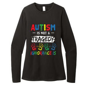 Autism Is Not A Tragedy Support Awareness Acceptance Love Womens CVC Long Sleeve Shirt