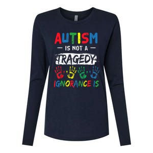 Autism Is Not A Tragedy Support Awareness Acceptance Love Womens Cotton Relaxed Long Sleeve T-Shirt