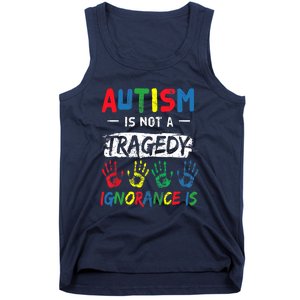 Autism Is Not A Tragedy Support Awareness Acceptance Love Tank Top