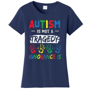 Autism Is Not A Tragedy Support Awareness Acceptance Love Women's T-Shirt