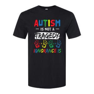 Autism Is Not A Tragedy Support Awareness Acceptance Love Softstyle CVC T-Shirt