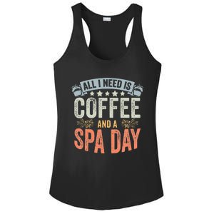 All I Need Is Coffee Retro Spa Day A Relaxing Spa Trip Ladies PosiCharge Competitor Racerback Tank