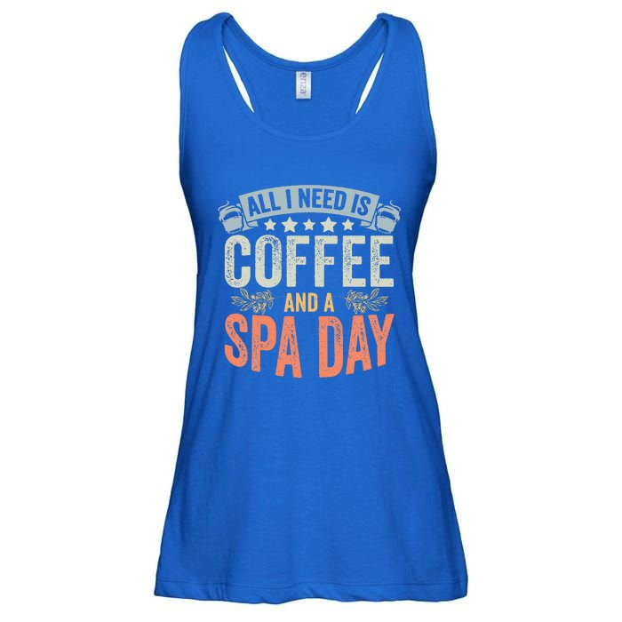 All I Need Is Coffee Retro Spa Day A Relaxing Spa Trip Ladies Essential Flowy Tank