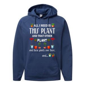 All I Need Is This Plant And That Other Plant Essential Performance Fleece Hoodie