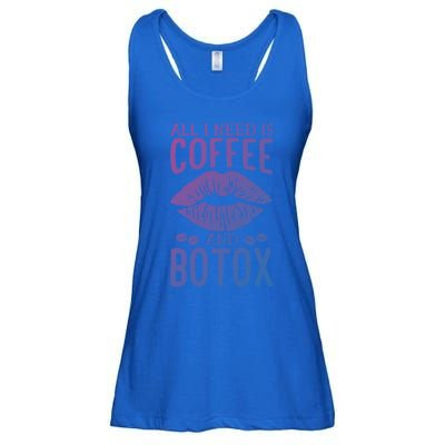 All I Need Is Coffee And Botox Lip Filler Aesthetic Nurse Gift Ladies Essential Flowy Tank