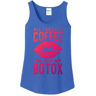 All I Need Is Coffee And Botox Lip Filler Aesthetic Nurse Gift Ladies Essential Tank