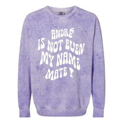 André Is Not Even My Name Mate Colorblast Crewneck Sweatshirt