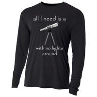 All I Need Is A Telescope With No Lights Around Cooling Performance Long Sleeve Crew