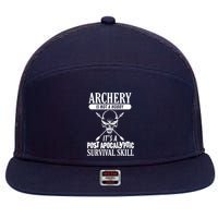 Archery Is Not A Hobby Post Apocalyptic Surivival Skill 7 Panel Mesh Trucker Snapback Hat