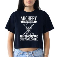 Archery Is Not A Hobby Post Apocalyptic Surivival Skill Crop Top