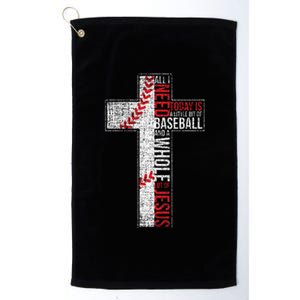 All I Need Is Baseball & Jesus Christian Cross Faith Platinum Collection Golf Towel