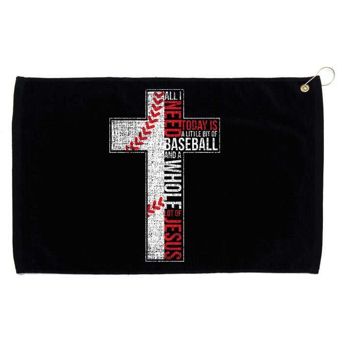 All I Need Is Baseball & Jesus Christian Cross Faith Grommeted Golf Towel