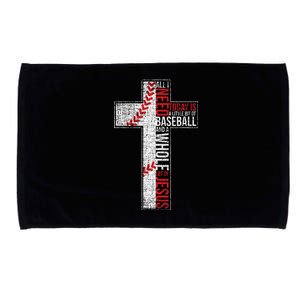 All I Need Is Baseball & Jesus Christian Cross Faith Microfiber Hand Towel