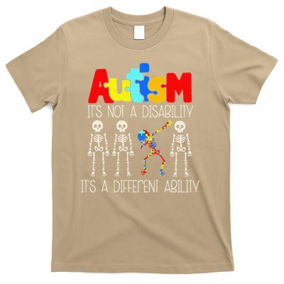 Autism Its Not a Disability Its a Different Ability Skeleton Gift T-Shirt