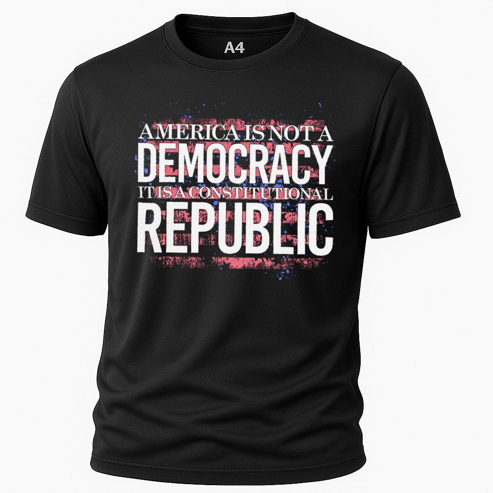 America Is Not A Democracy ItS A Constitutional Republic Cooling Performance Crew T-Shirt