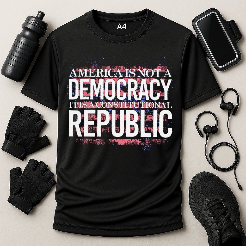 America Is Not A Democracy ItS A Constitutional Republic Cooling Performance Crew T-Shirt