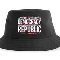 America Is Not A Democracy ItS A Constitutional Republic Sustainable Bucket Hat