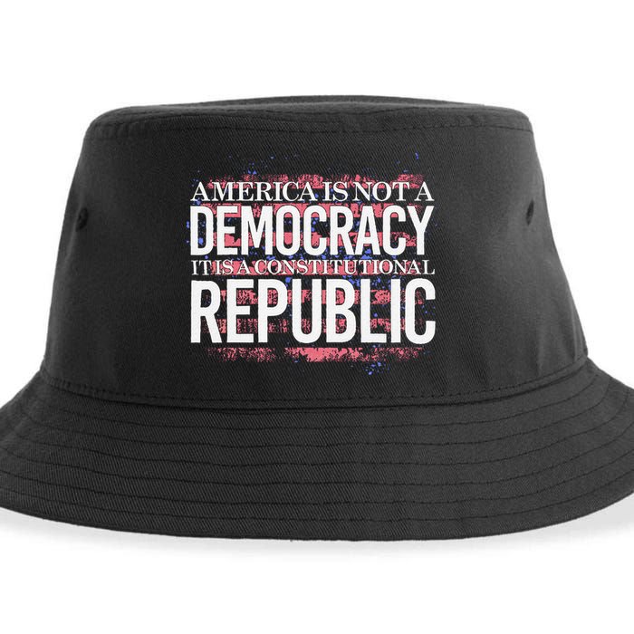 America Is Not A Democracy ItS A Constitutional Republic Sustainable Bucket Hat