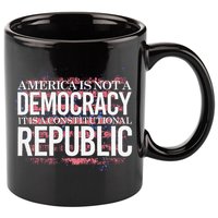 America Is Not A Democracy ItS A Constitutional Republic 11oz C Handle Ceramic Mug