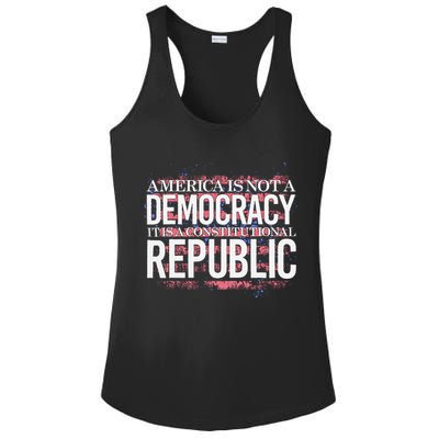 America Is Not A Democracy ItS A Constitutional Republic Ladies PosiCharge Competitor Racerback Tank