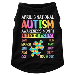 April Is National Autism Awareness Month Boy Girl Women Doggie Tank