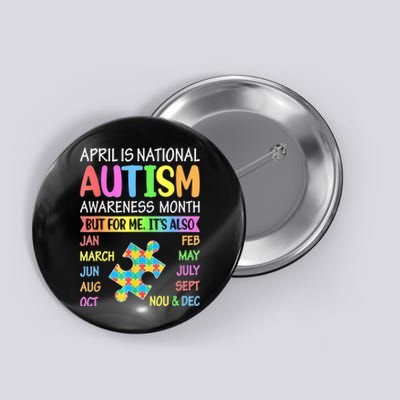 April Is National Autism Awareness Month Boy Girl Women Button